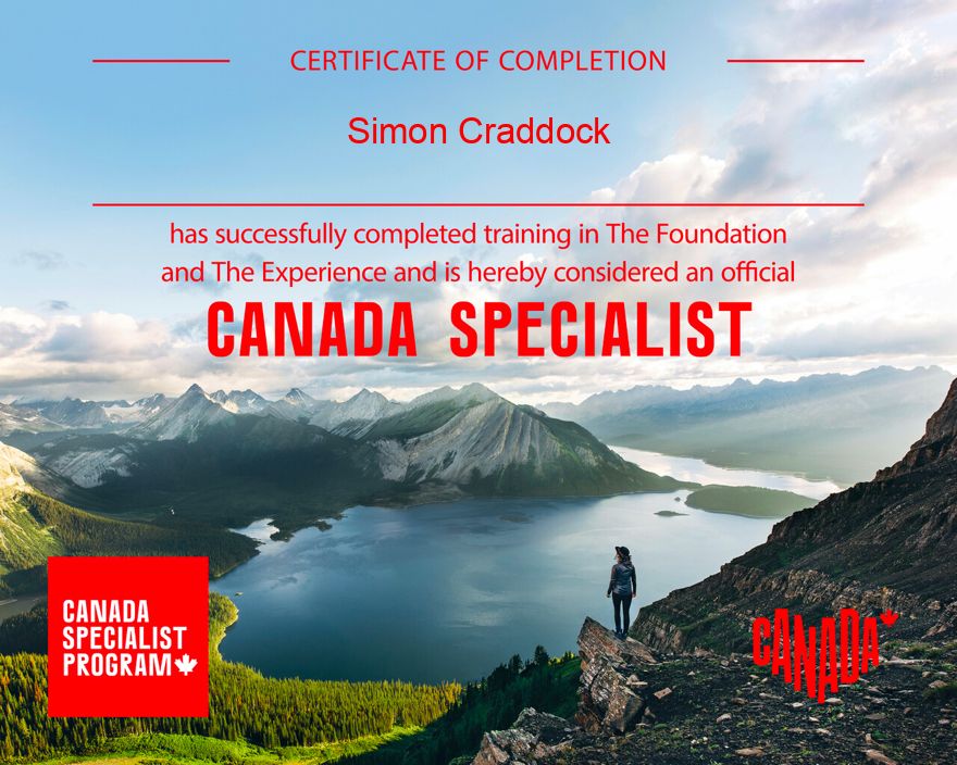 Canada Specialist Program certificate
