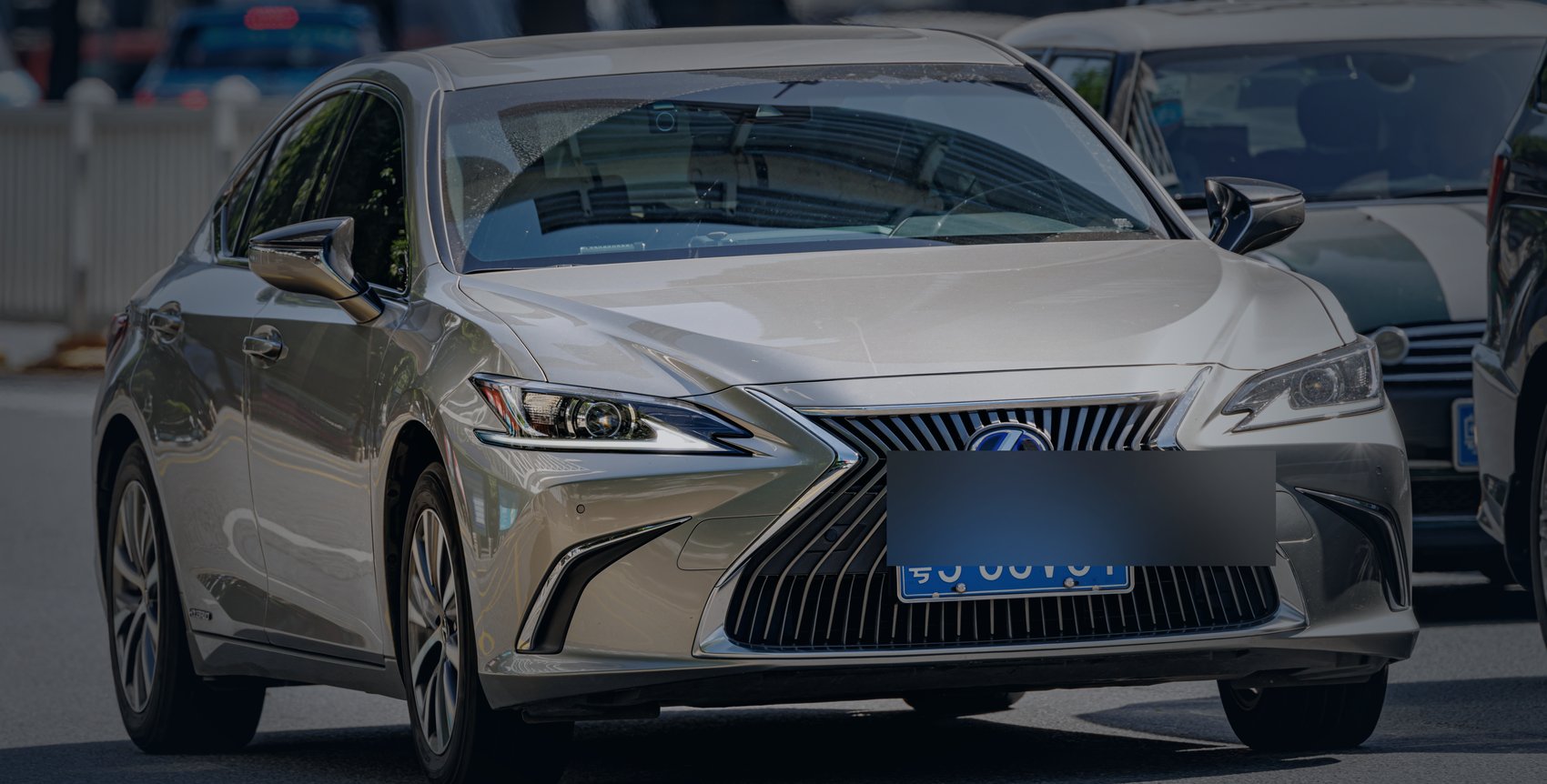 Lexus ES 300h executive saloon, front three-quarter view