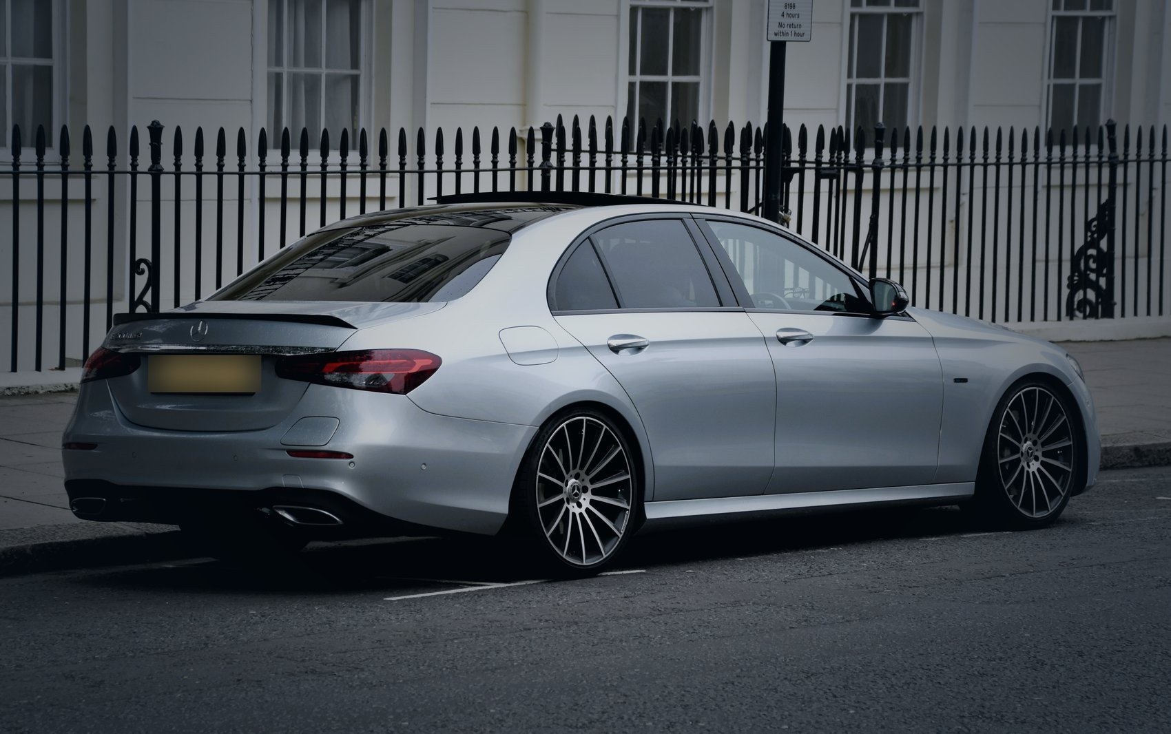 Mercedes-Benz E 300 de executive saloon on a London street